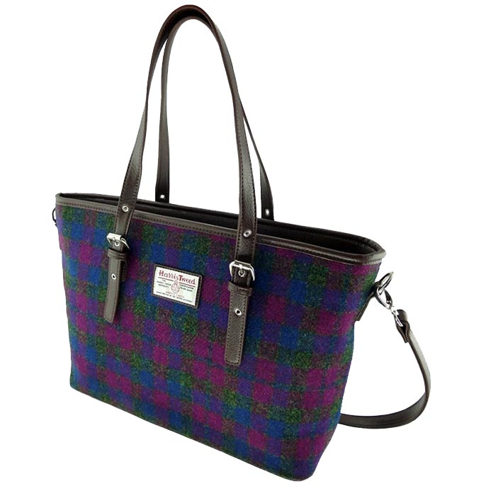 spey large harris tweed tote bag by glen appin