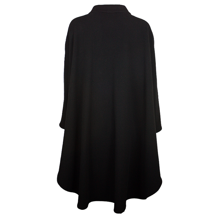 back of black jimmy hourihan pure new wool and cashmere cape