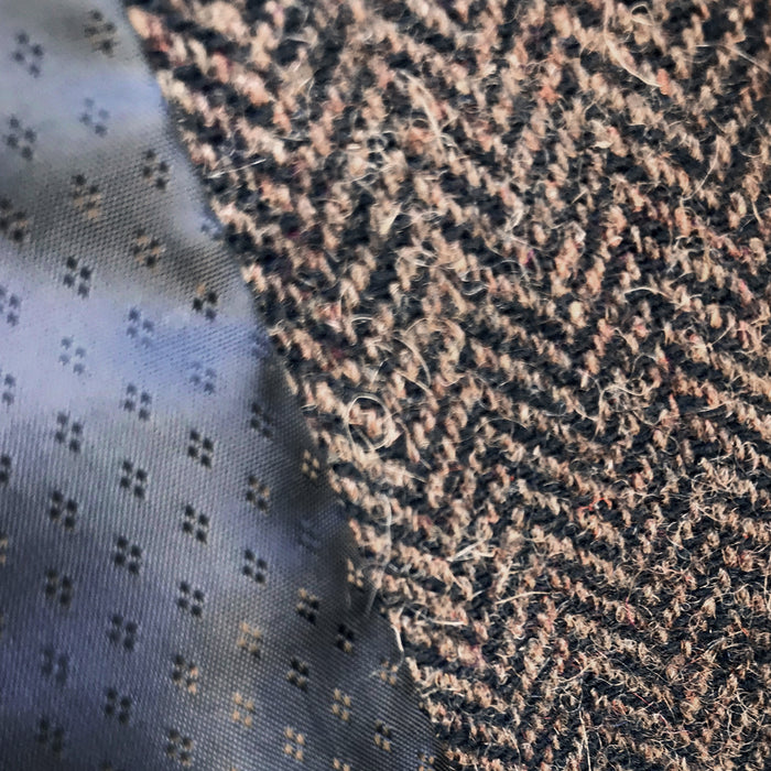 details of brown blended wool vest by celtic ranch