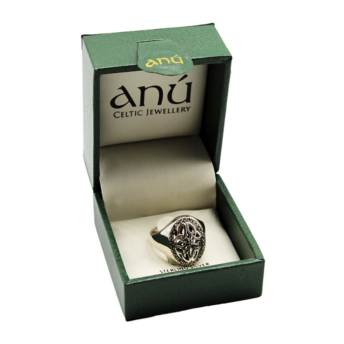 Sterling Silver Marcasite Celtic Ring