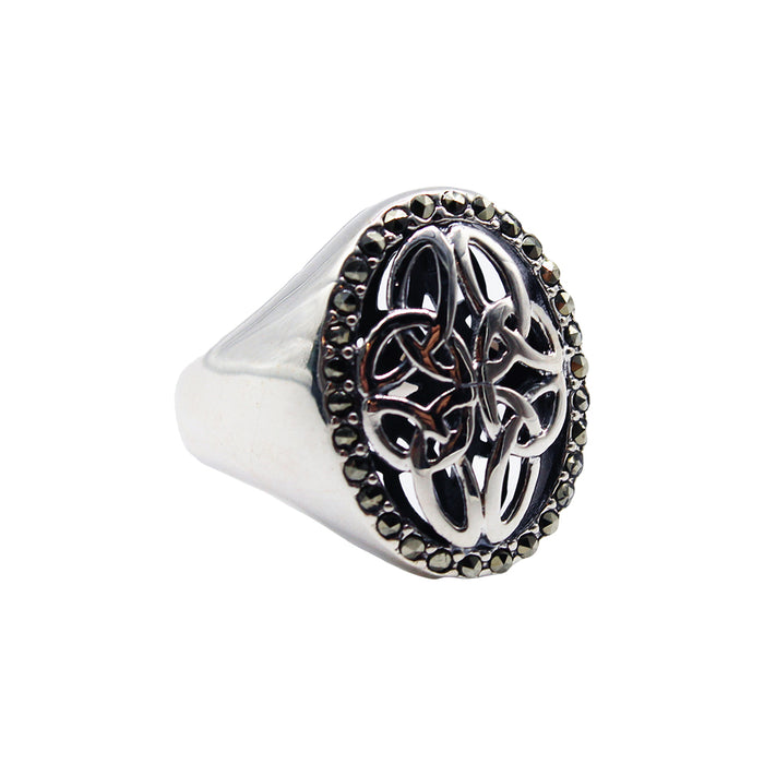 Sterling Silver Marcasite Celtic Ring