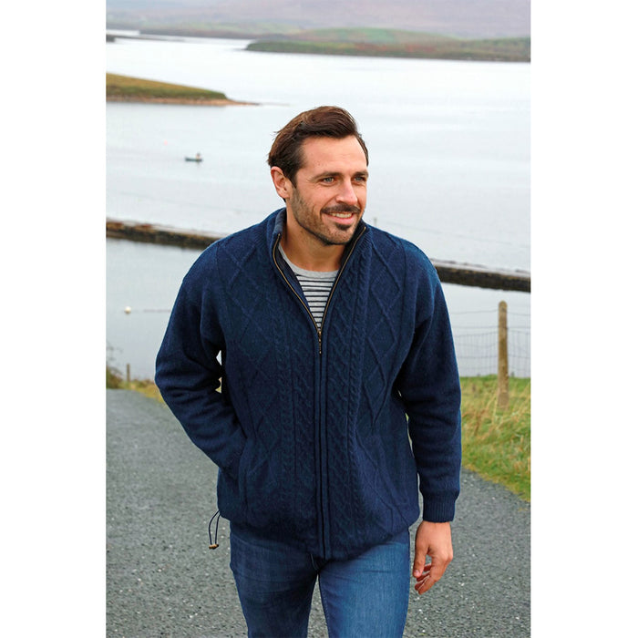 Men's Full Zip Merino Wool Sweater Jacket | The Celtic Ranch