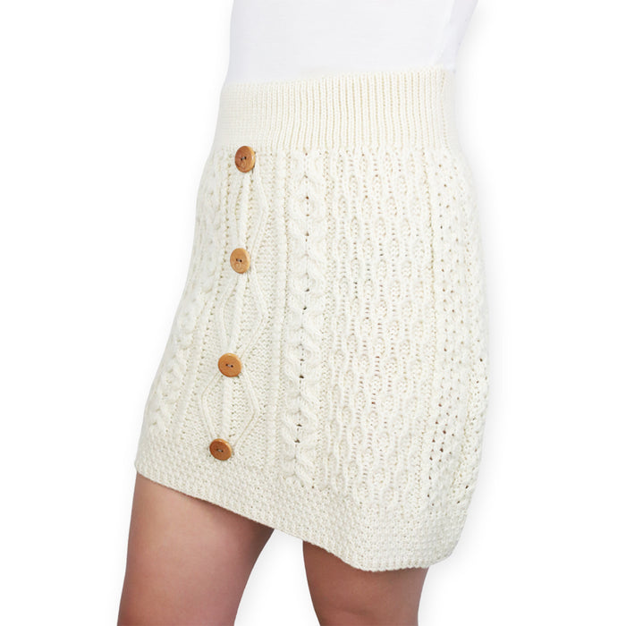 Merino Wool Mini Skirt