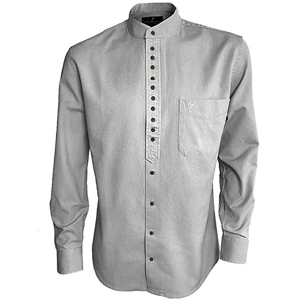 Mens collarless dress shirts shop