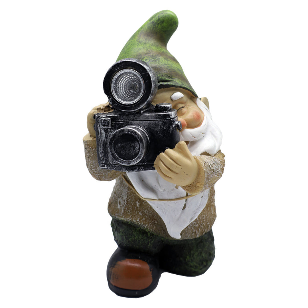 Leprechaun Say Cheese Garden Gnome
