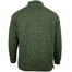 back of mens aran woolen mills green full zip sweater cardigan
