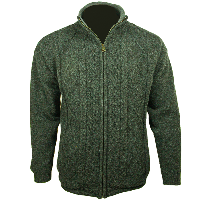 Carraig Donn Irish Wool Sweater - Charcoal Gray (Select Size:: Small)