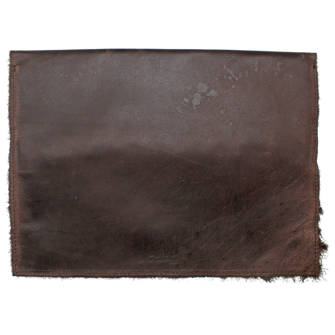 front of brown leather iPad Pro and MacBook Air cover by celtic ranch