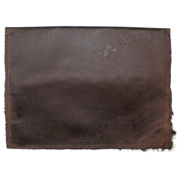 front of brown leather iPad Pro and MacBook Air cover by celtic ranch