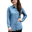 The Celtic Ranch Women's Classic Long Sleeve Button-Down Denim Shirt