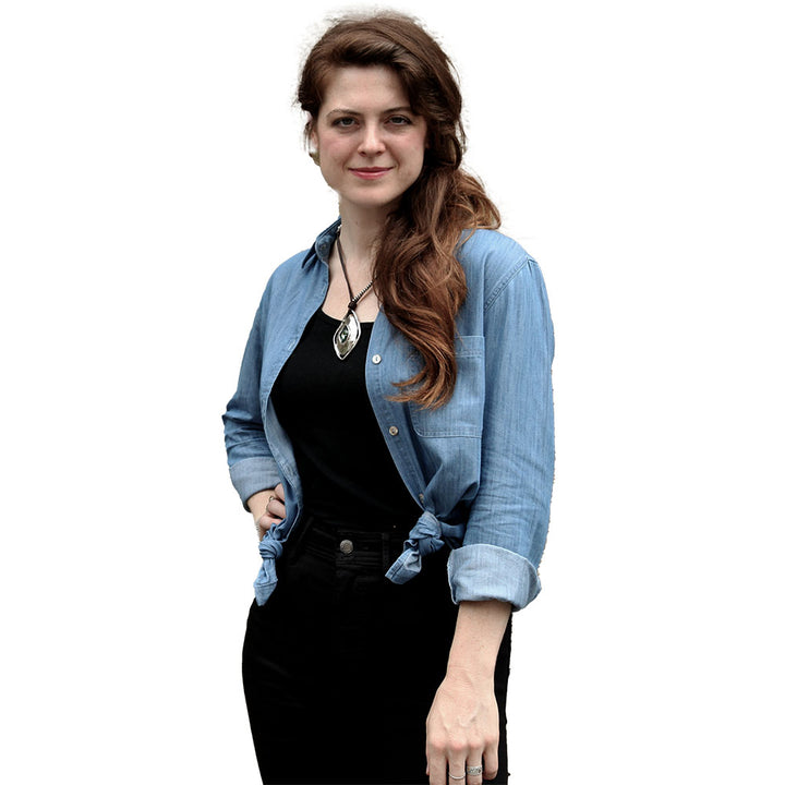 The Celtic Ranch Women's Classic Long Sleeve Button-Down Denim Shirt