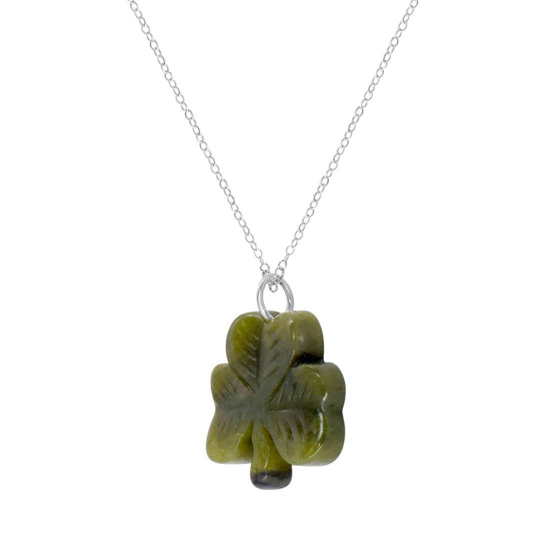 Carved Shamrock on Chain Pendant