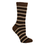 brown black connemara merino striped socks