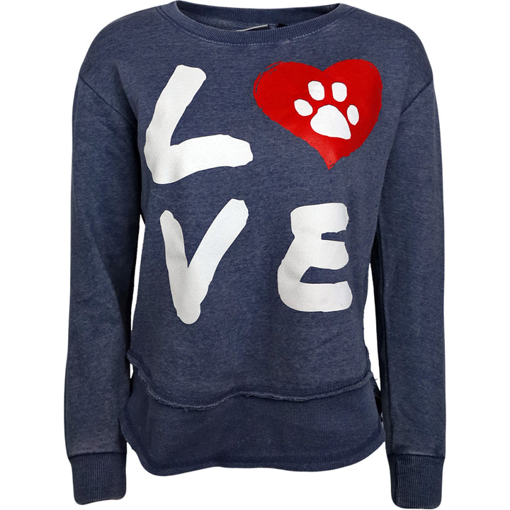 Ladies Paddy Love Hi-Low Burnout Fleece Sweatshirt