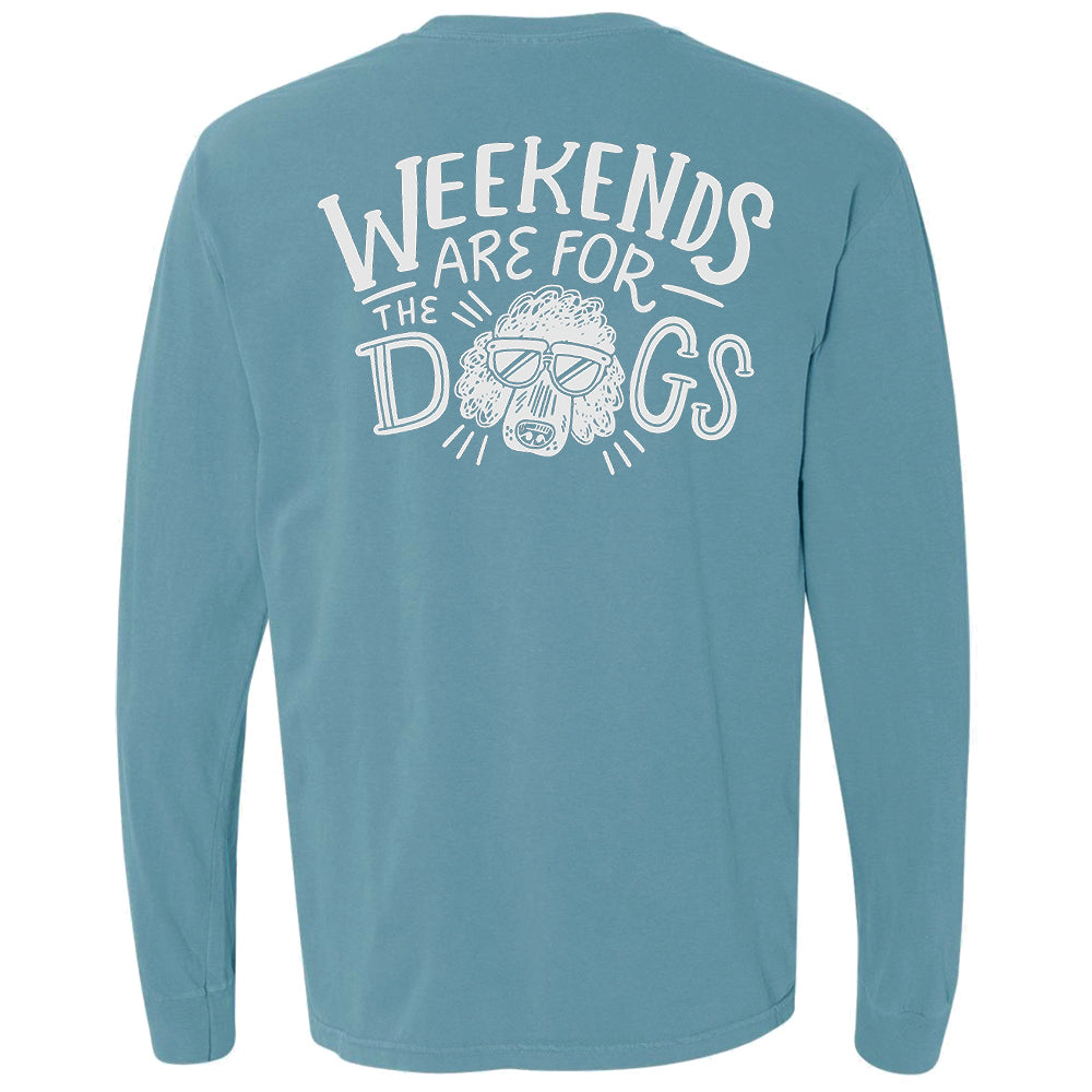 Weekends Are For The Dogs Whiskey Snug Logo Long Sleeve T-Shirt