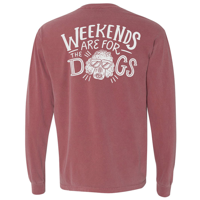 Weekends Are For The Dogs Whiskey Snug Logo Long Sleeve T-Shirt