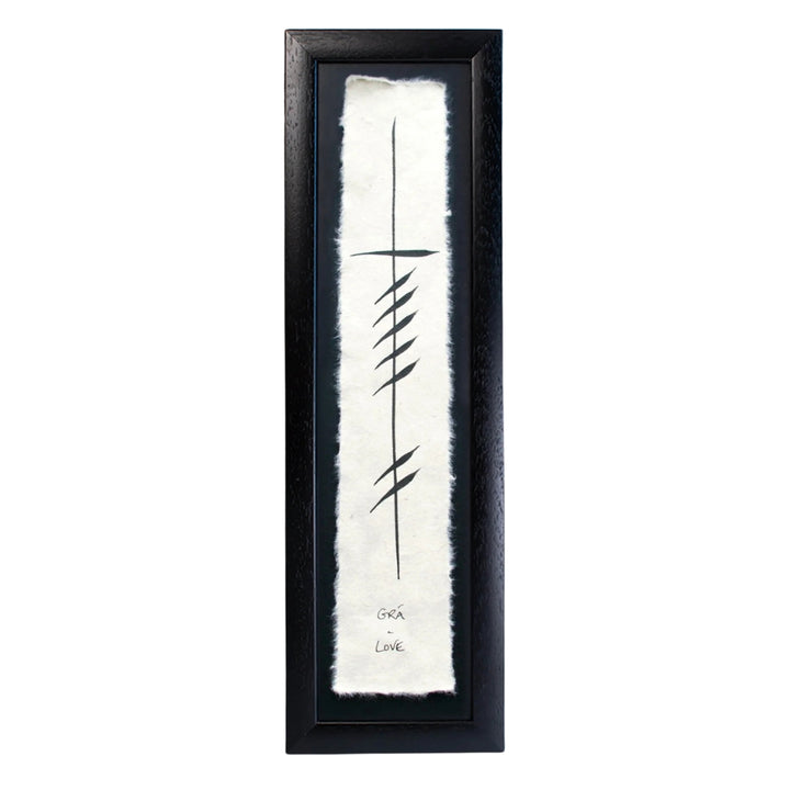 Framed Ogham Wish Pictures - Long