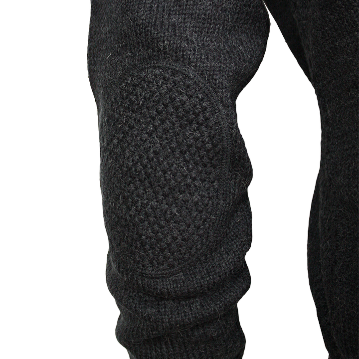 sleeve close up of emerald isle galways shawl collar sweater