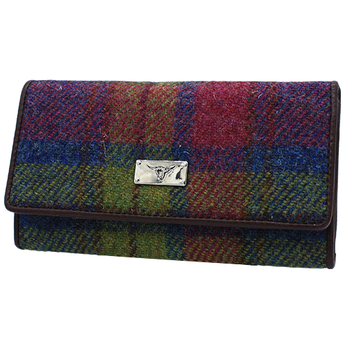 front of large harris tweed hand purse color 46 by glen appin