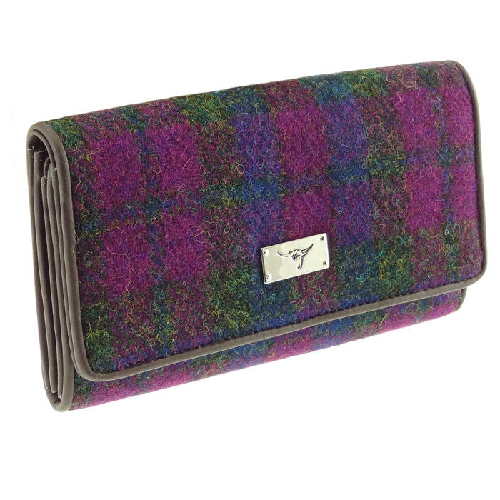 front of large harris tweed hand purse color 54 by glen appin