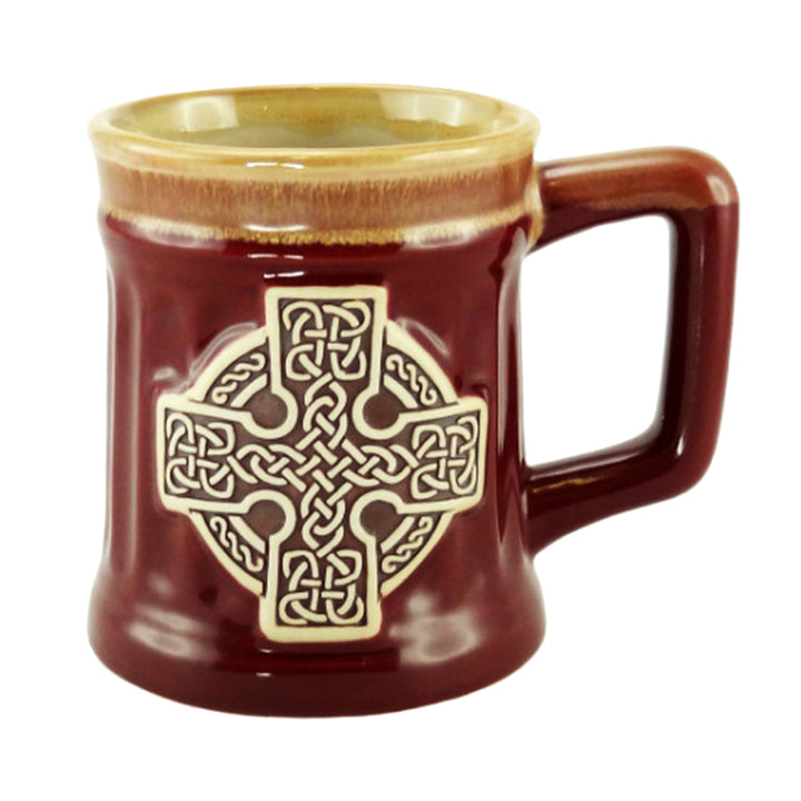 Stoneware Mug with Celtic Cross