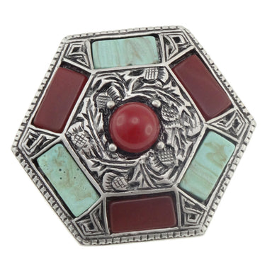 Vintage Style Brooch with Stones