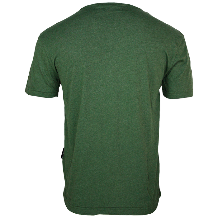 back of green distressed gaelic label t-shirt by guinness