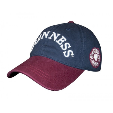 front of guinness navy wine distressed cap hat