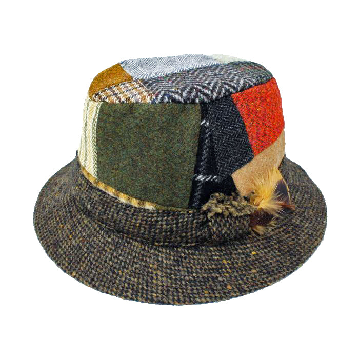 patch  traditional wool irish walking hat by hanna hats