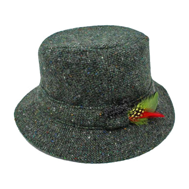 heather green traditional wool irish walking hat by hanna hats