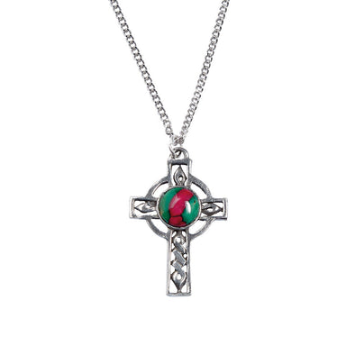 heathergems celtic cross pewter pendant
