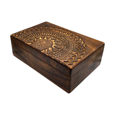 Mango Carved Wood Box
