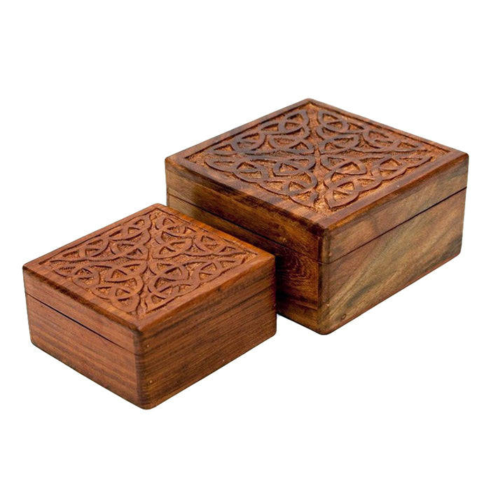 Shisham Wood Box Triquetra Design Nested