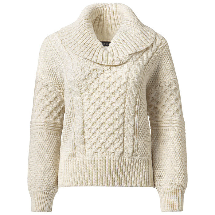 Ladies Knitted Aster Oversized Shawl Collar Pullover