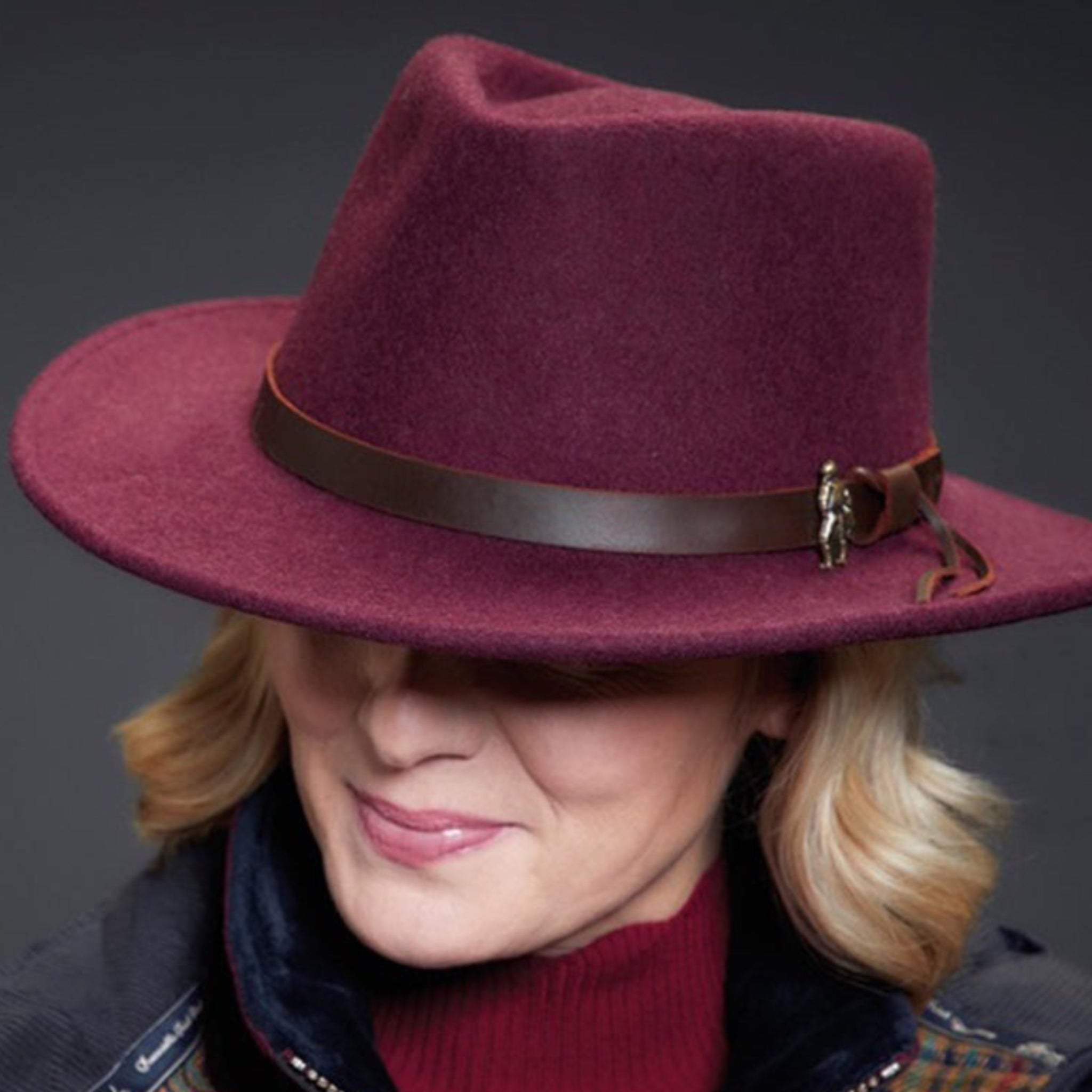 【実物】 FOG Maroon F Hat Black Boston Wool Wide Brim Hat | The Celtic Ranch