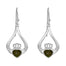 Connemara Marble Claddagh Earrings Silver