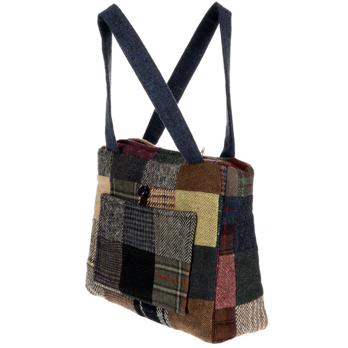 Jessi Patchwork Tweed Bag