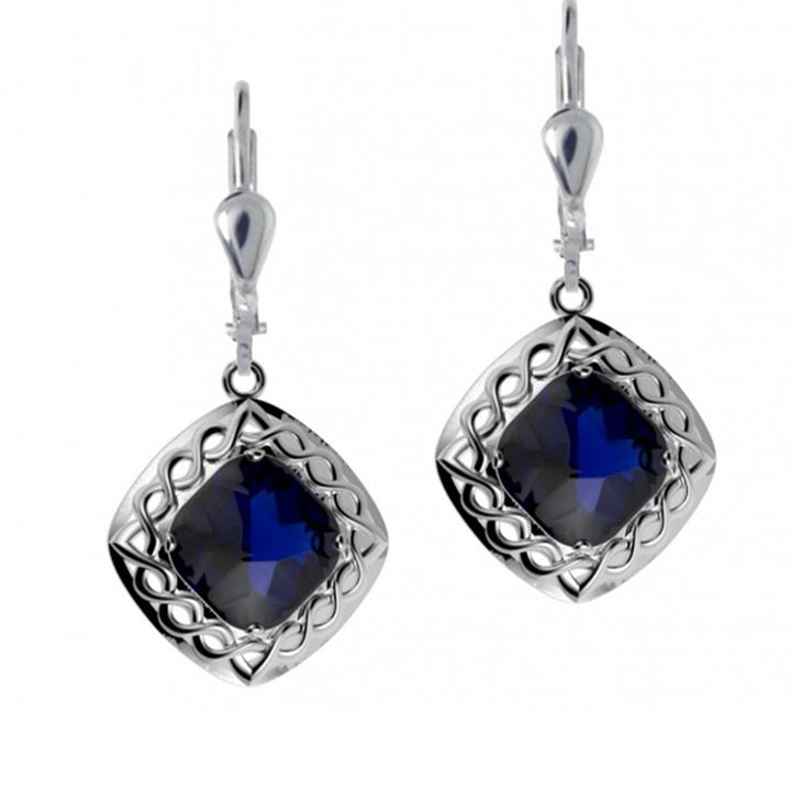 celtic knot cable weave doublet drop earrings by jmh