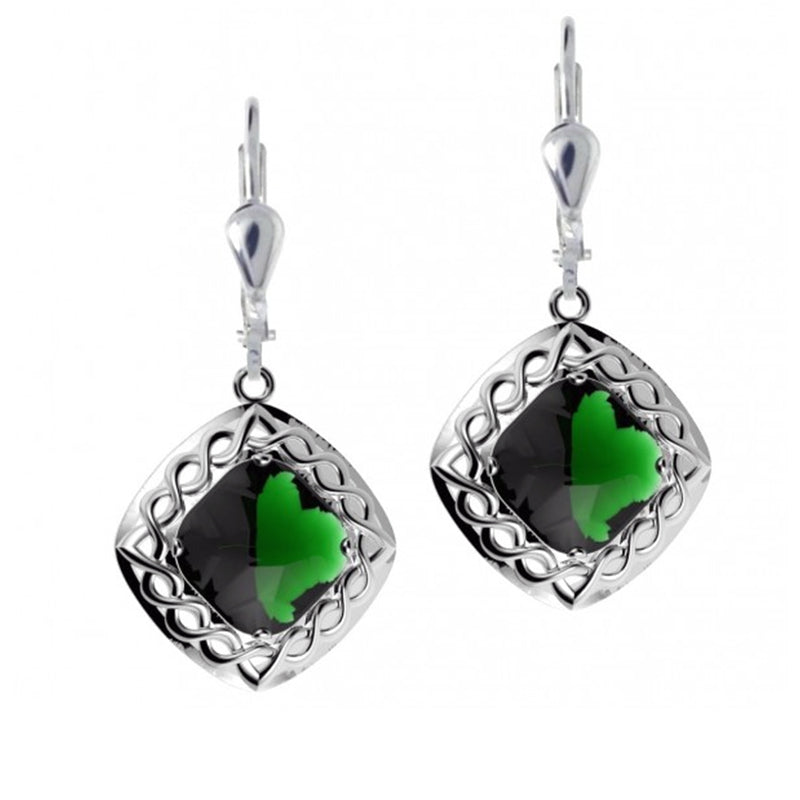 celtic knot cable weave doublet drop earrings by jmh