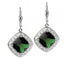 green trinity knot and quartz doublet earrings by jmh