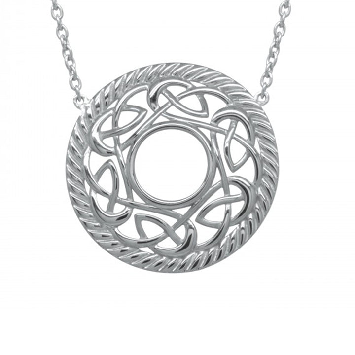 rhodium plated celtic necklace by jmh