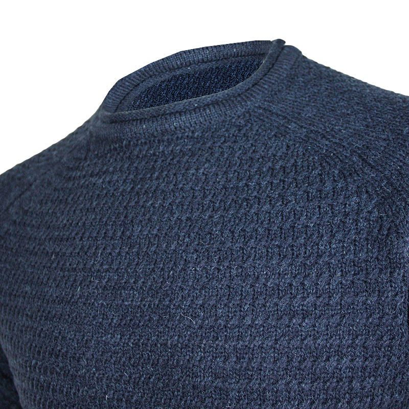 close up of horizon emerald isle crew neck sweater
