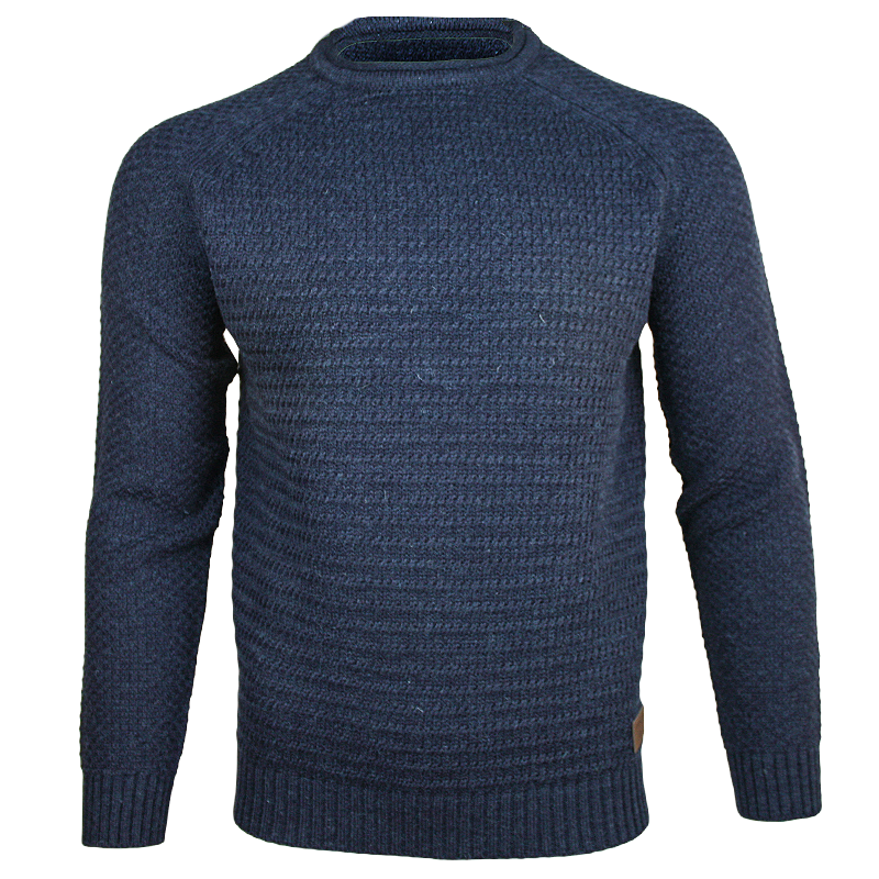 front of blue horizon emerald isle crew neck sweater