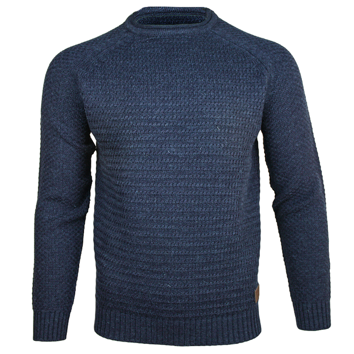 front of blue horizon emerald isle crew neck sweater