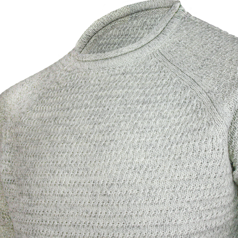 close up of emerald isle kenmare winter white crew neck sweater
