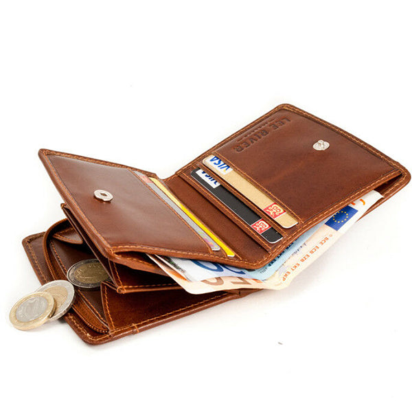 dark tan leather caitlin wallet by lee river