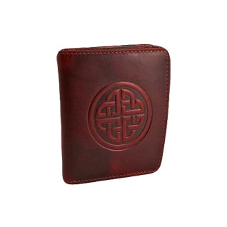 front of red caitlin leather wallet by lee river