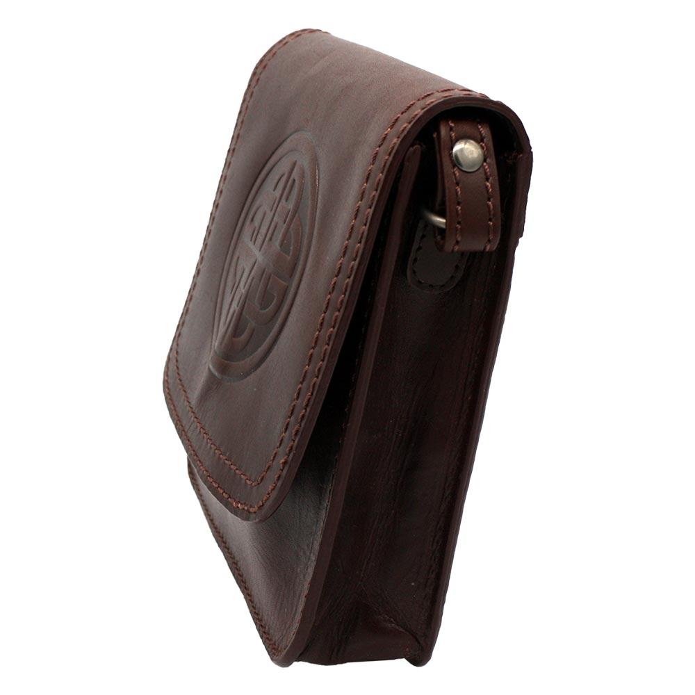 side view of morrigan ladies leather bag brown by lee river