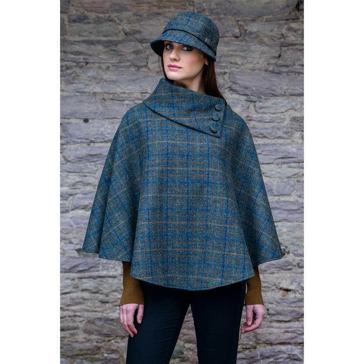 Irish Pure Wool Button Poncho