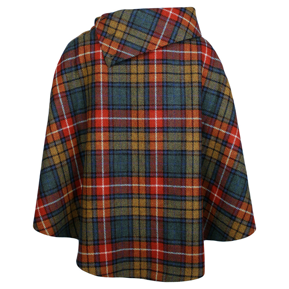 Irish Pure Wool Button Poncho